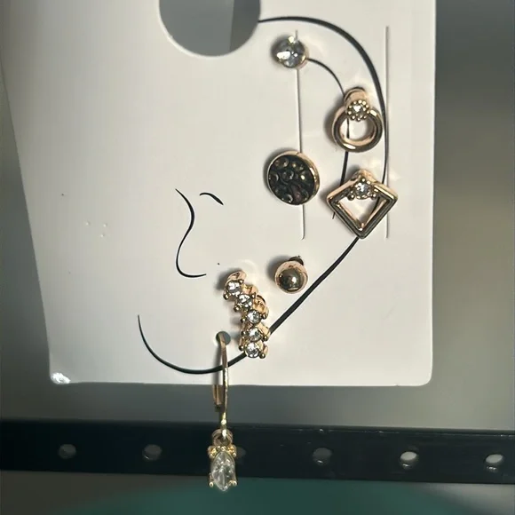 New Bulk Lot Stud Hoop Drop Earring Sets Ear Climbers Singles Gold Silver Tone - Picture 9 of 10